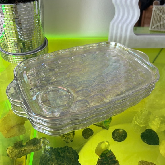 VTG Iridescent Rainbow Bubble Plates (Set of 4)